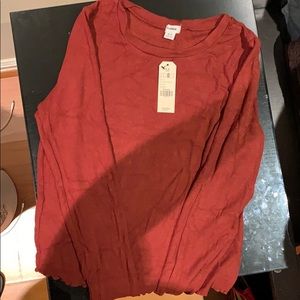 NWT Rust color garage long sleeve shirt